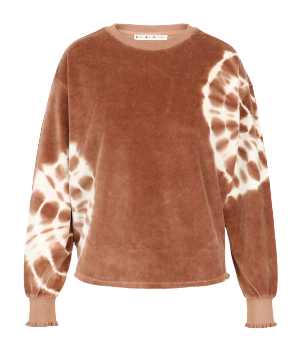 Love Joy Victory Velvet Sweatshirt Rose Tie & Dye
