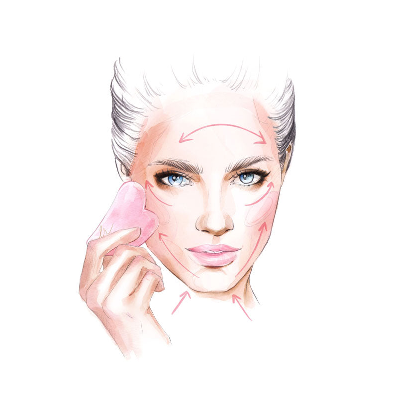 Love Rose Cosmetics Rosenquarz Spatel Herz