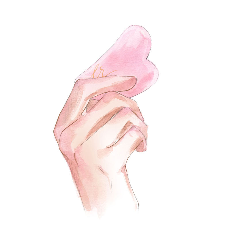 Love Rose Cosmetics Rosenquarz Spatel Herz