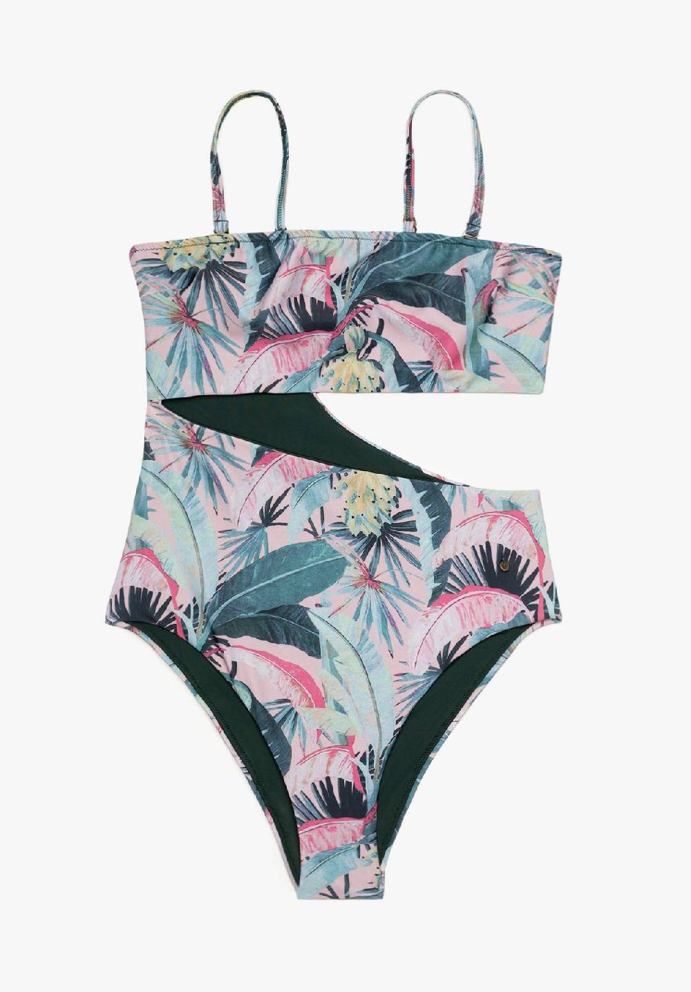 Lovjoi Badeanzug Asymmetrical HIBISCO Recycled Print