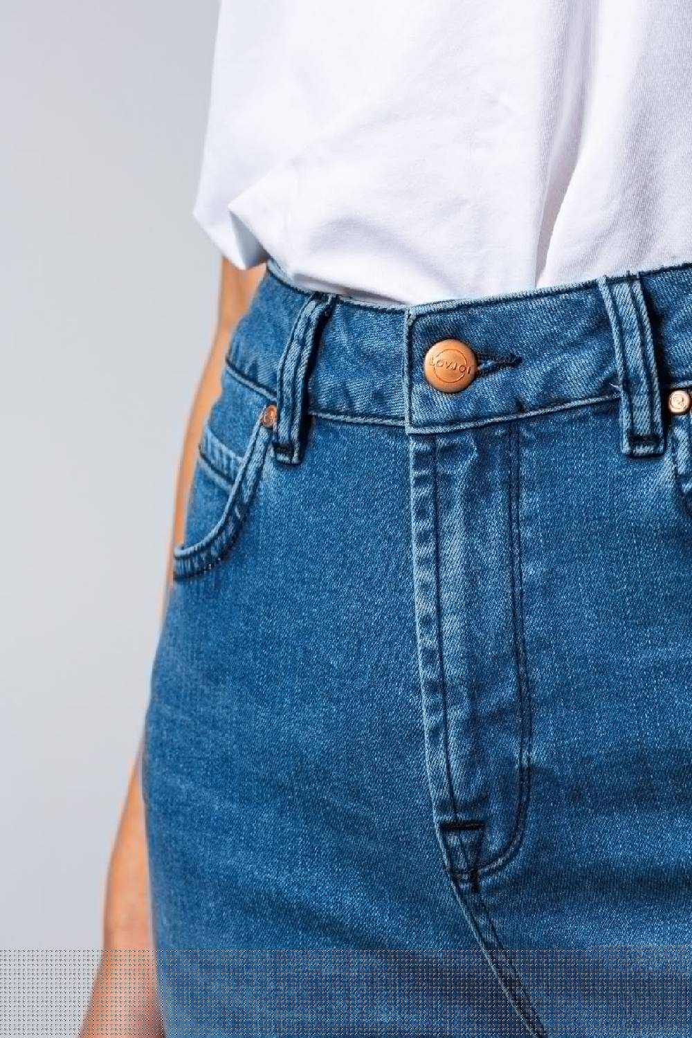 Lovjoi Mom Jeans CARPINE Blue Denim