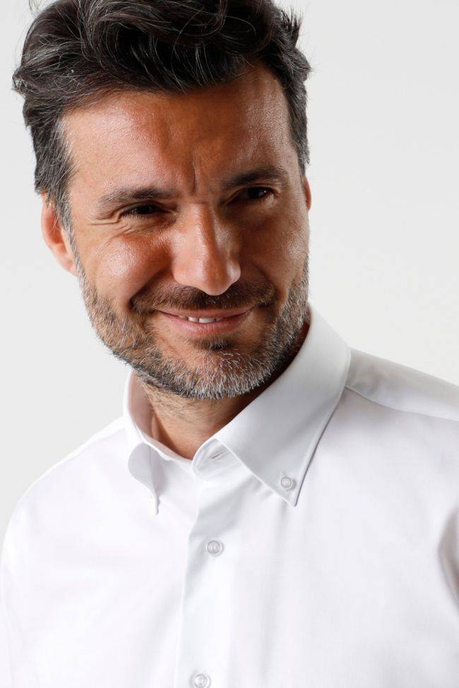 Aplomb Hemd Herren Aplomb Classic Bügelfreie Einfarbig 100% Baumwolle Kragen Button-Down Lange Ärmel