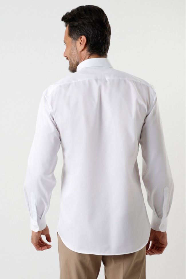 Aplomb Hemd Herren Aplomb Classic Bügelfreie Einfarbig 100% Baumwolle Kragen Button-Down Lange Ärmel