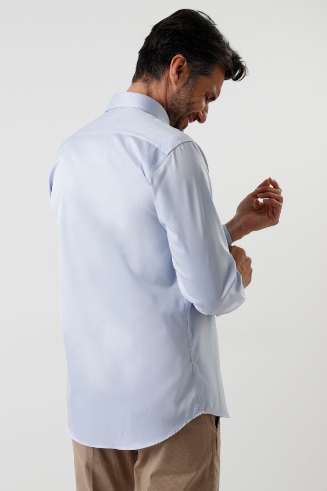 Aplomb Hemd Herren Aplomb Classic Bügelfreie Einfarbig 100% Baumwolle Kragen Button-Down Lange Ärmel