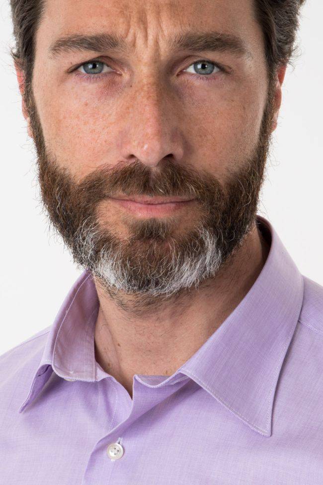 Aplomb Hemd Herren Aplomb Classic Einfarbig 100% Baumwolle Kragen Italienisch Lange Ärmel