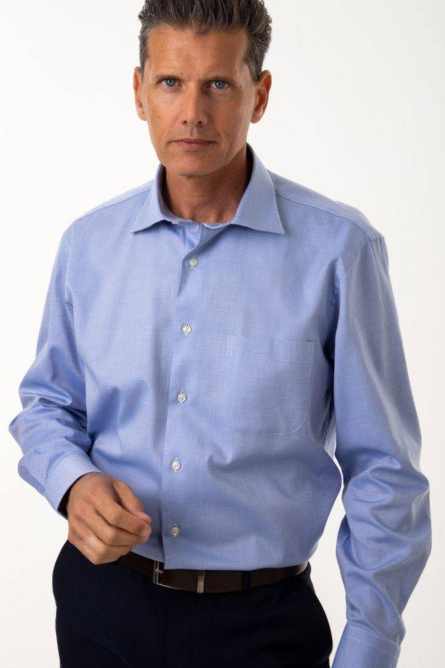 Aplomb Hemd Herren Aplomb Classic Einfarbig 100% Baumwolle Kragen Italienisch Lange Ärmel