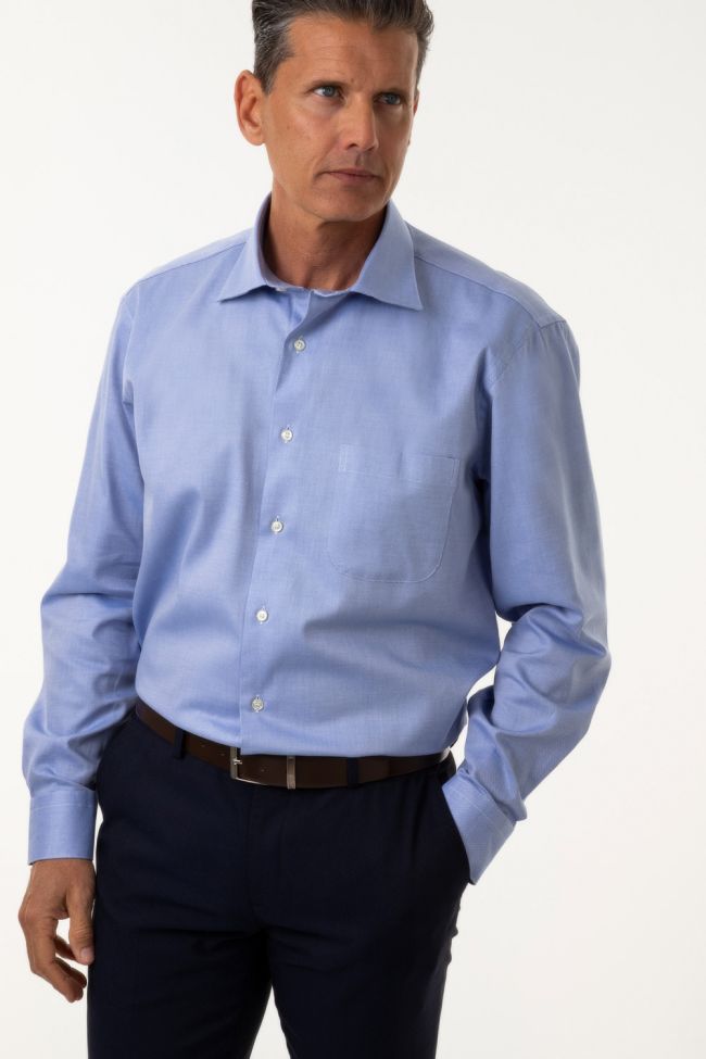 Aplomb Hemd Herren Aplomb Classic Einfarbig 100% Baumwolle Kragen Italienisch Lange Ärmel