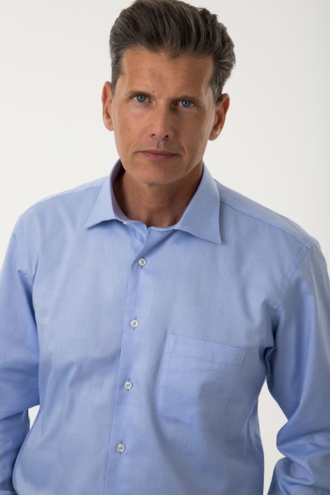 Aplomb Hemd Herren Aplomb Classic Einfarbig 100% Baumwolle Kragen Italienisch Lange Ärmel