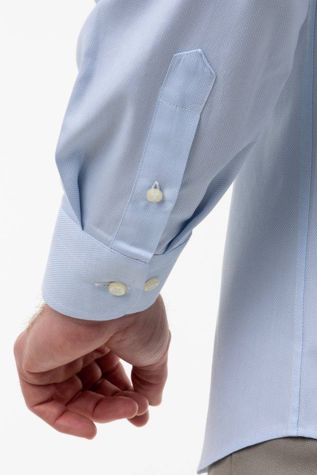 Aplomb Hemd Herren Aplomb Classic Einfarbig 100% Baumwolle Kragen Button-Down Lange Ärmel