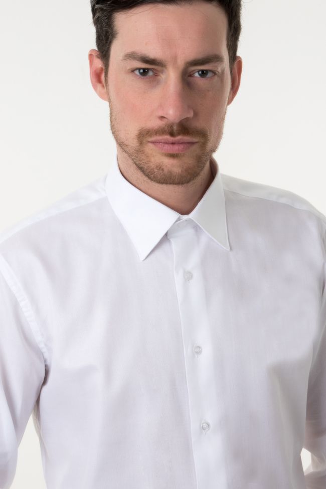 aplomb Hemd Herren Aplomb Classic Einfarbig 100% Baumwolle kragen Italienisch Lange Ärmel