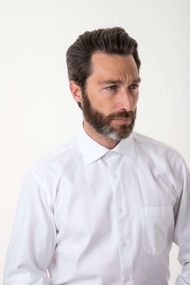 Aplomb Hemd Herren Aplomb Classic Einfarbig 100% Baumwolle Kragen Französisch Lange Ärmel