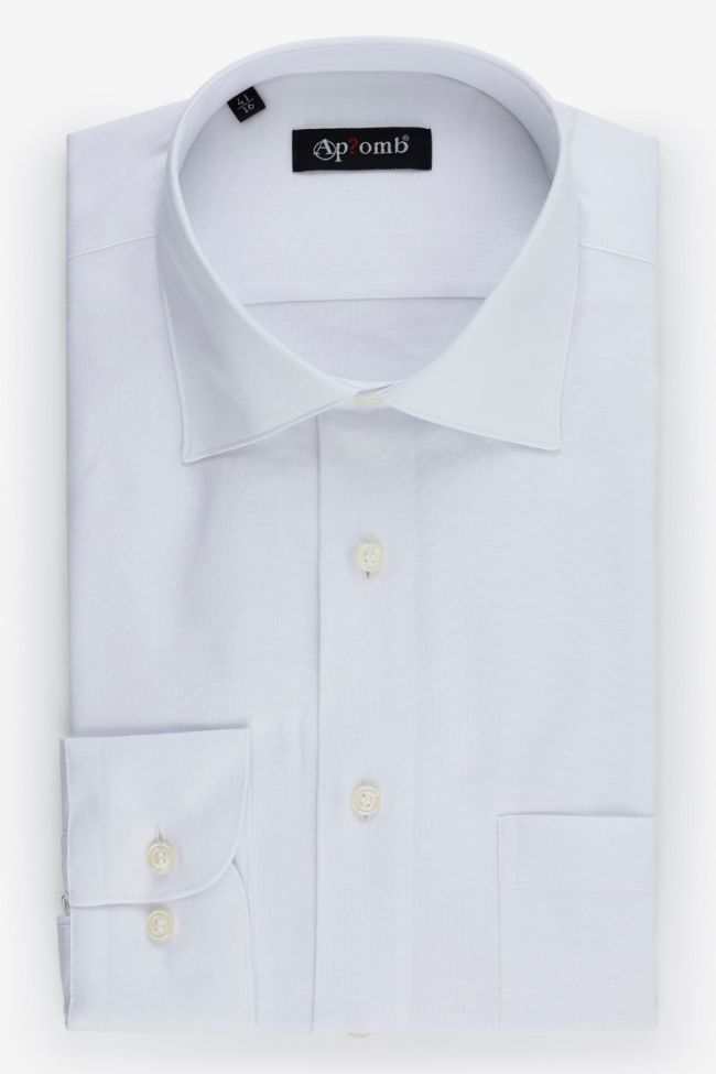 aplomb Hemd Herren Aplomb Classic Einfarbig 100% Baumwolle kragen Französisch Lange Ärmel