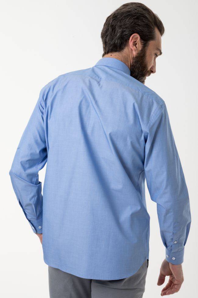 Aplomb Hemd Herren Aplomb Classic Einfarbig 100% Baumwolle Kragen Italienisch Lange Ärmel