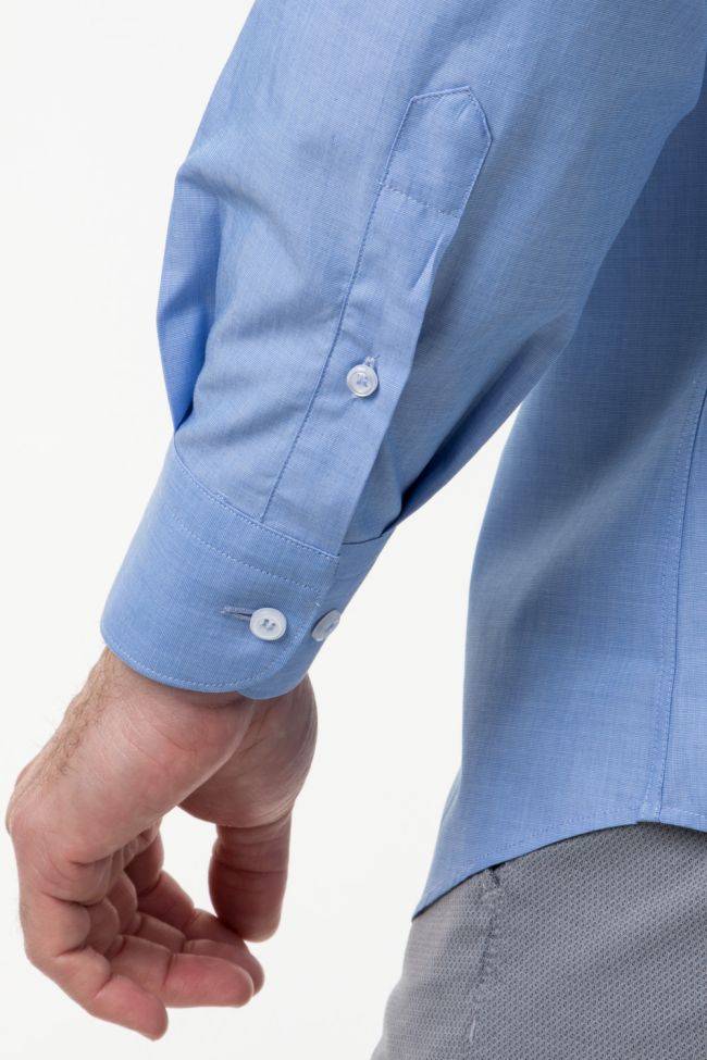 Aplomb Hemd Herren Aplomb Classic Einfarbig 100% Baumwolle Kragen Italienisch Lange Ärmel