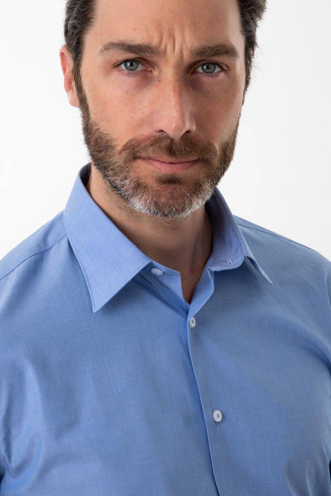 Aplomb Hemd Herren Aplomb Classic Einfarbig 100% Baumwolle Kragen Italienisch Lange Ärmel