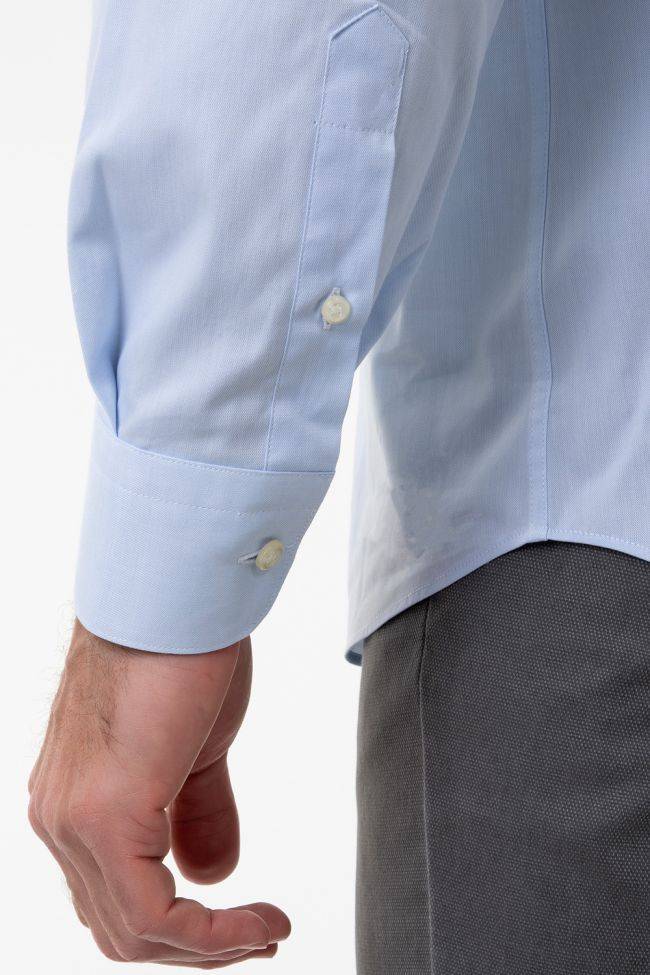 Aplomb Hemd Herren Aplomb Classic Einfarbig 100% Baumwolle Kragen Französisch Lange Ärmel