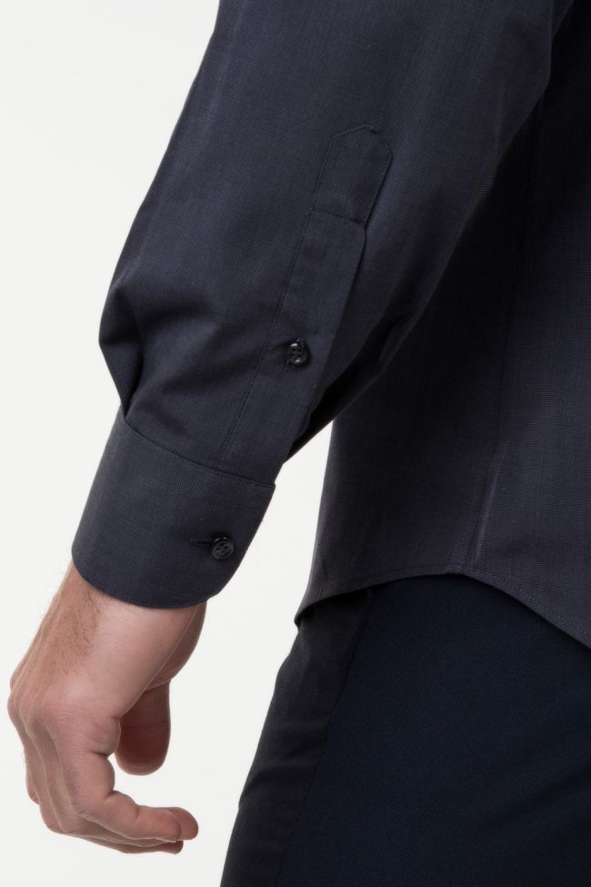 Aplomb Hemd Herren Aplomb Classic Einfarbig 100% Baumwolle Kragen Italienisch Lange Ärmel