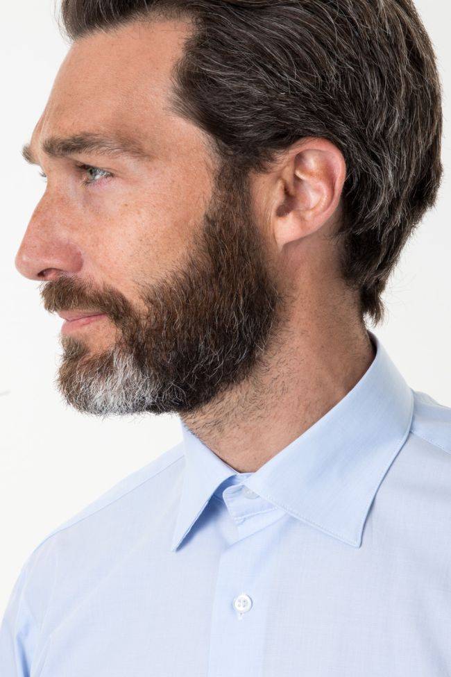 Aplomb Hemd Herren Aplomb Classic Einfarbig 100% Baumwolle Kragen Italienisch Lange Ärmel