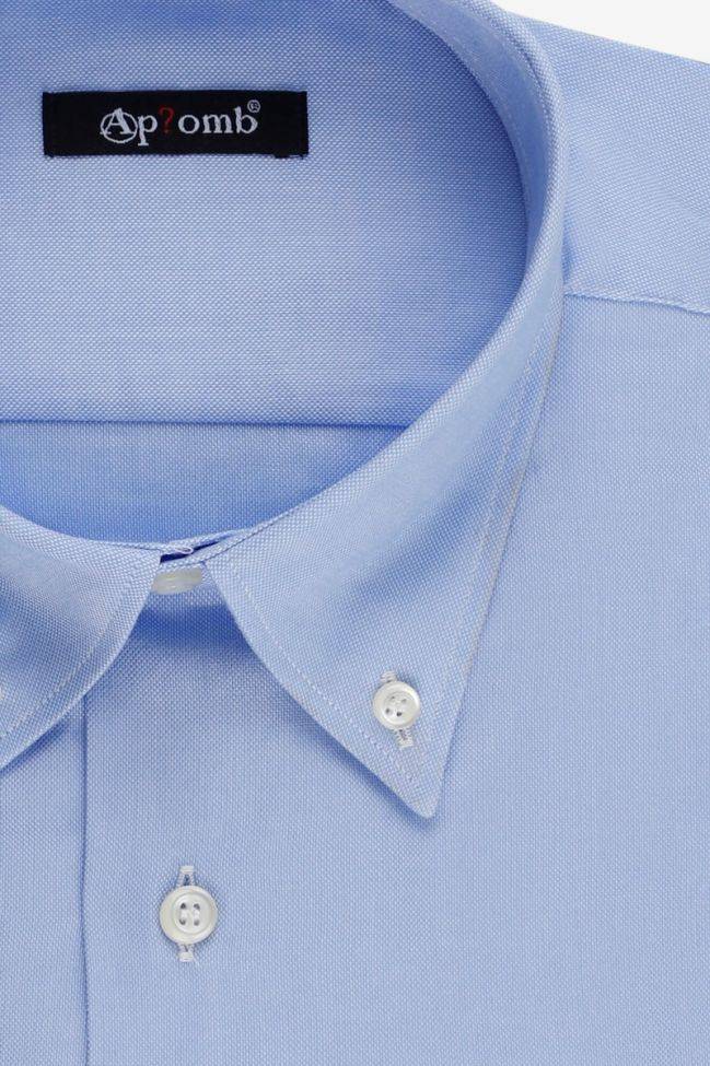 Aplomb Hemd Herren Aplomb Classic Einfarbig 100% Baumwolle Kragen Button-Down Lange Ärmel