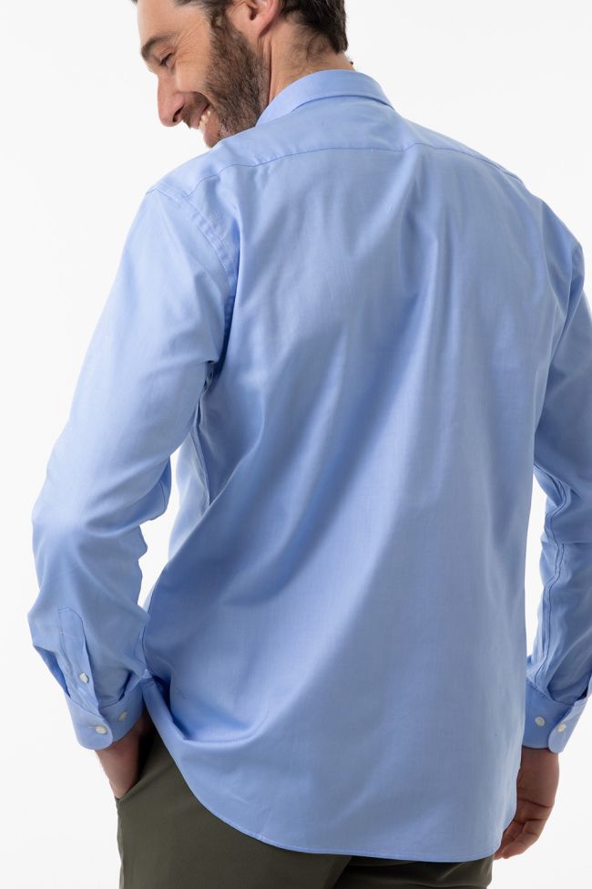 Aplomb Hemd Herren Aplomb Classic Einfarbig 100% Baumwolle Kragen Button-Down Lange Ärmel