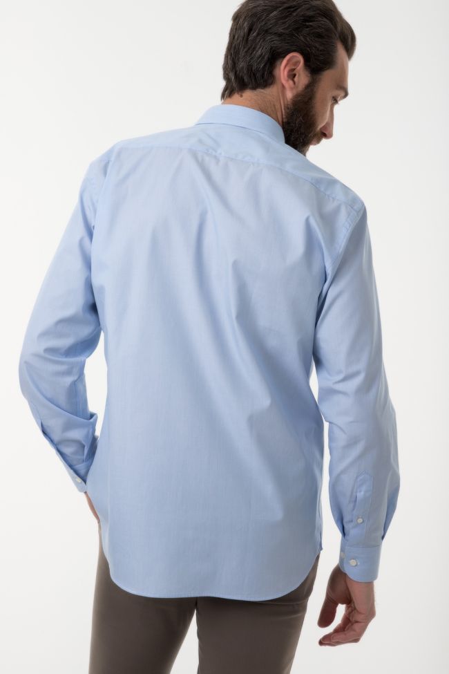 Aplomb Hemd Herren Aplomb Classic Einfarbig 100% Baumwolle Kragen Italienisch Lange Ärmel