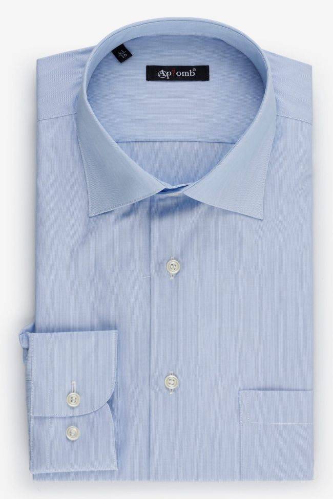 aplomb Hemd Herren Aplomb Classic Einfarbig 100% Baumwolle kragen Italienisch Lange Ärmel