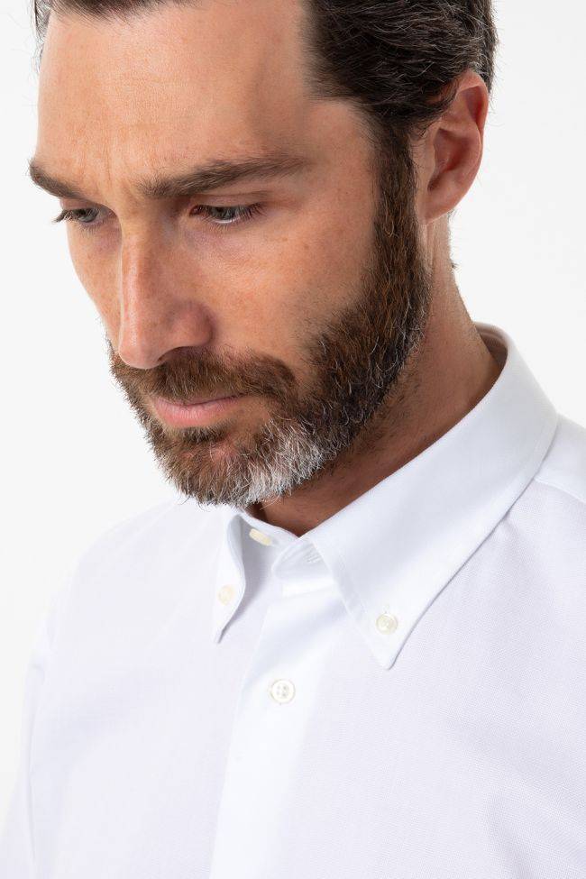 Aplomb Hemd Herren Aplomb Classic Einfarbig 100% Baumwolle Kragen Button-Down Lange Ärmel