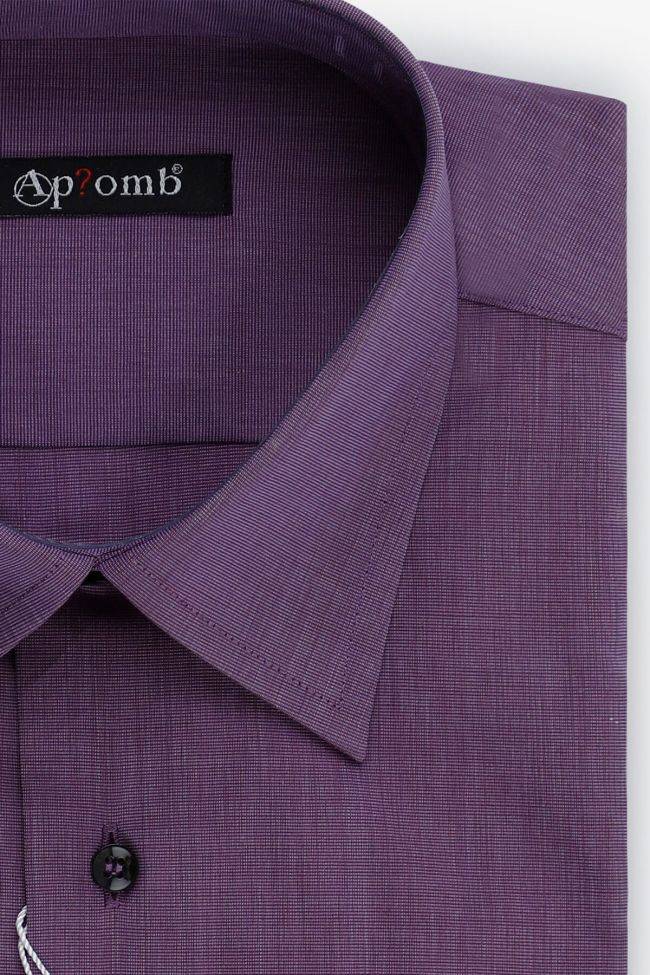 Aplomb Hemd Herren Aplomb Classic Einfarbig 100% Baumwolle Kragen Italienisch Lange Ärmel