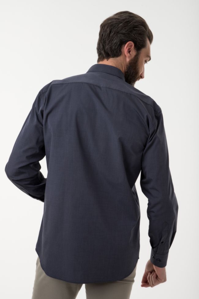 Aplomb Hemd Herren Aplomb Classic Einfarbig 100% Baumwolle Kragen Italienisch Lange Ärmel