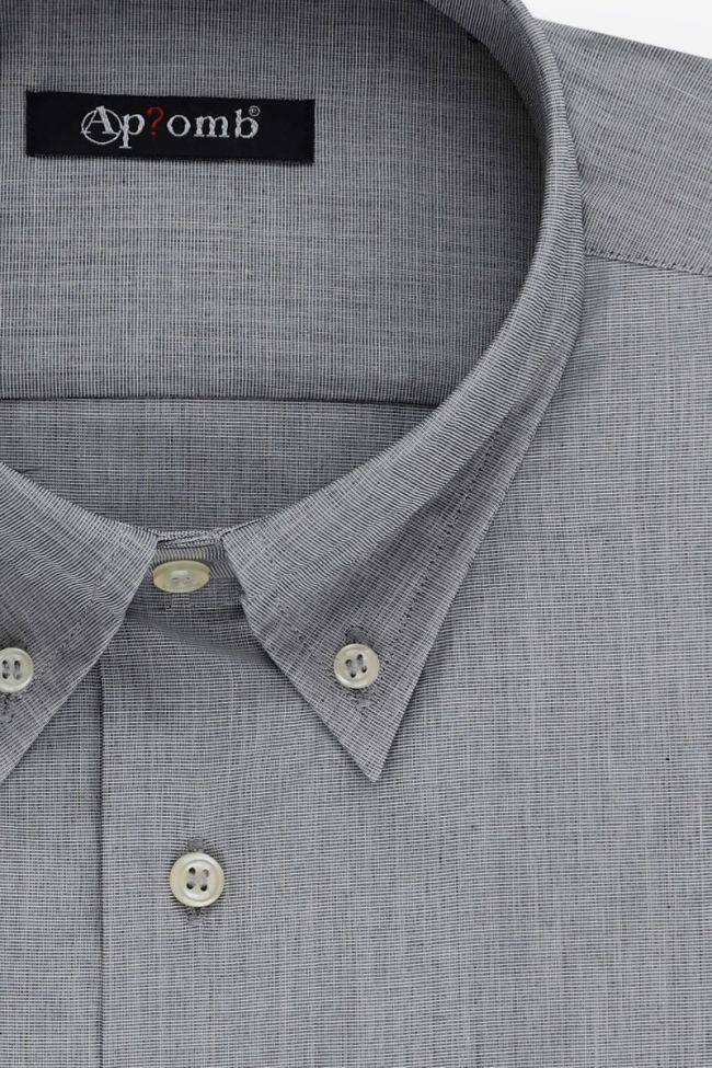 Aplomb Hemd Herren Aplomb Classic Einfarbig 100% Baumwolle Kragen Button-Down Lange Ärmel