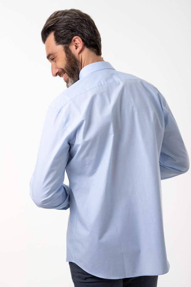Aplomb Hemd Herren Aplomb Classic Einfarbig 100% Baumwolle Kragen Button-Down Lange Ärmel
