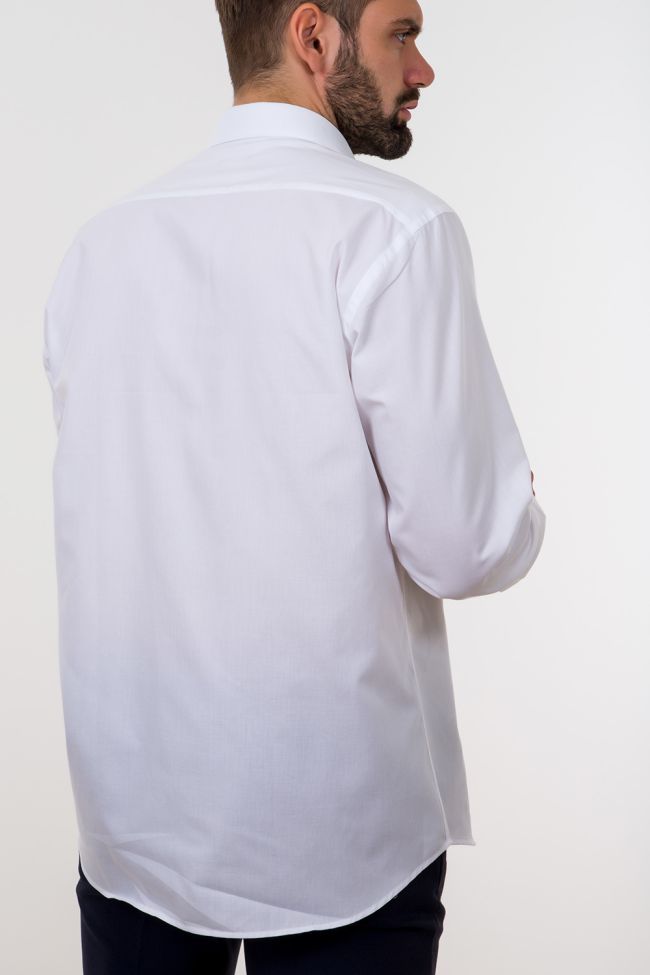 Aplomb Hemd Herren Aplomb Classic Einfarbig 100% Baumwolle Kragen Italienisch Lange Ärmel