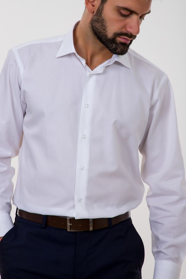 aplomb Hemd Herren Aplomb Classic Einfarbig 100% Baumwolle kragen Italienisch Lange Ärmel