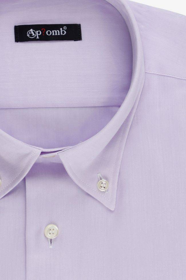 Aplomb Hemd Herren Aplomb Classic Einfarbig 100% Baumwolle Kragen Button-Down Lange Ärmel