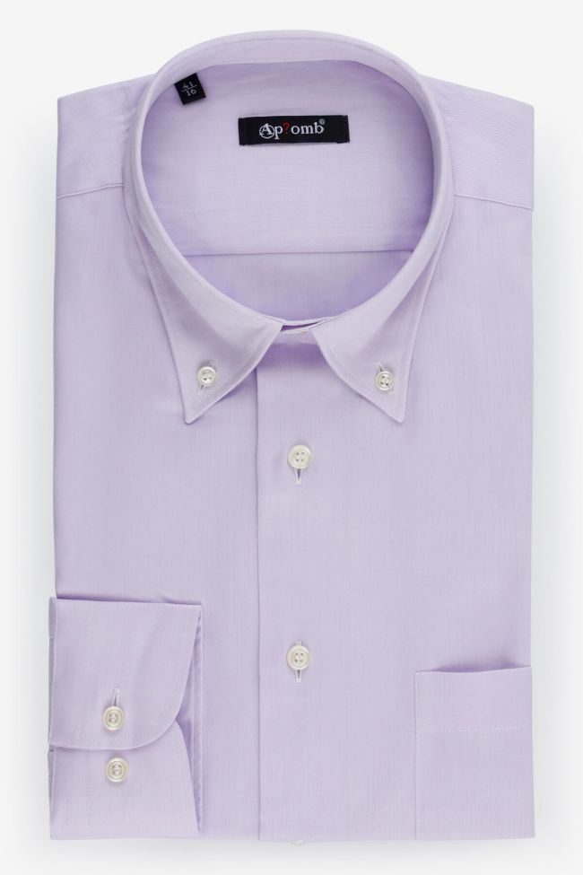 aplomb Hemd Herren Aplomb Classic Einfarbig 100% Baumwolle kragen Button-Down Lange Ärmel