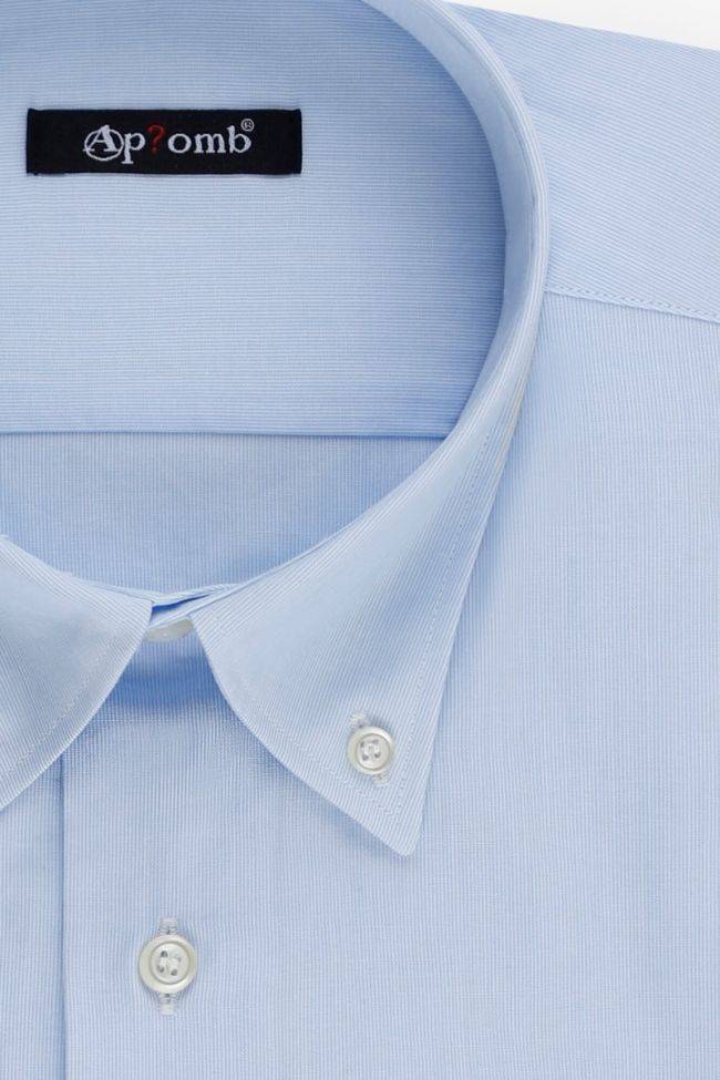 Aplomb Hemd Herren Aplomb Classic Einfarbig 100% Baumwolle Kragen Button-Down Lange Ärmel