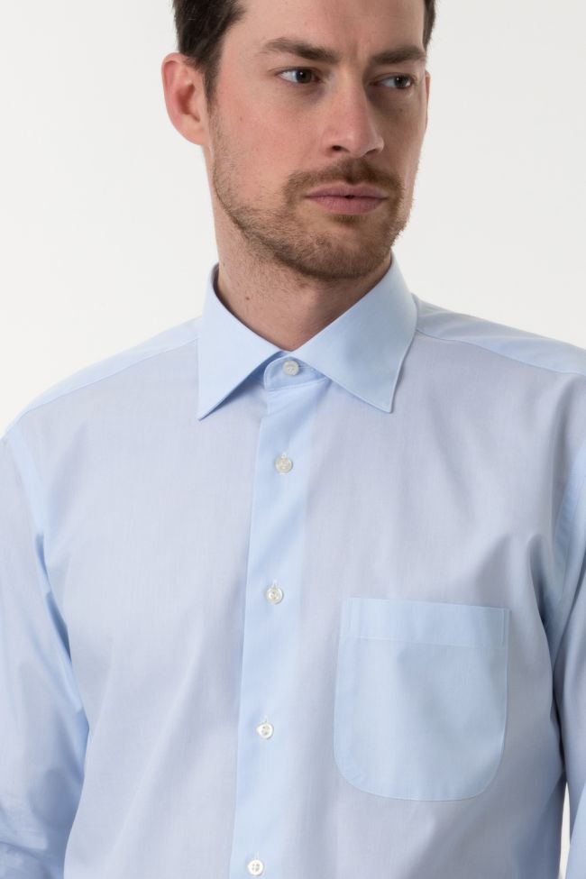 Aplomb Hemd Herren Aplomb Classic Einfarbig 100% Baumwolle Kragen Italienisch Lange Ärmel