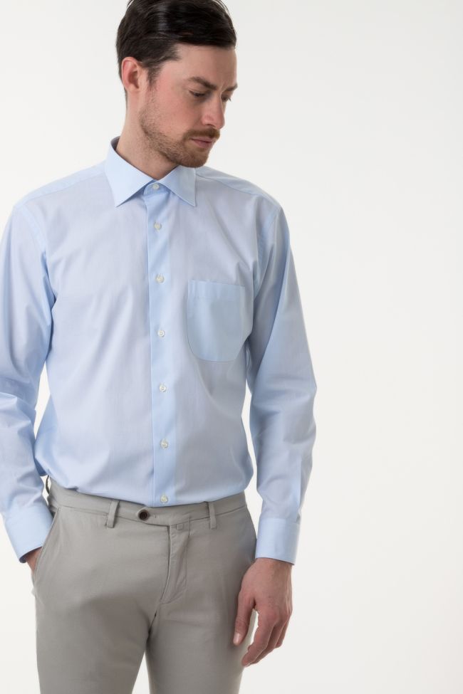 Aplomb Hemd Herren Aplomb Classic Einfarbig 100% Baumwolle Kragen Italienisch Lange Ärmel