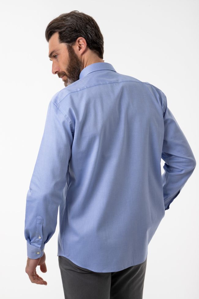 Aplomb Hemd Herren Aplomb Classic Einfarbig 100% Baumwolle Kragen Button-Down Lange Ärmel