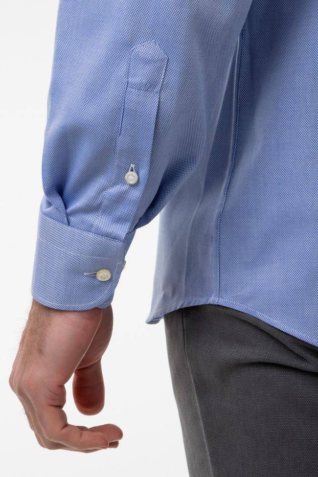 Aplomb Hemd Herren Aplomb Classic Einfarbig 100% Baumwolle Kragen Button-Down Lange Ärmel