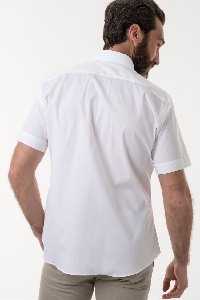 Aplomb Hemd Herren Aplomb Classic Einfarbig 100% Baumwolle Kragen Italienisch Kurze Ärmel