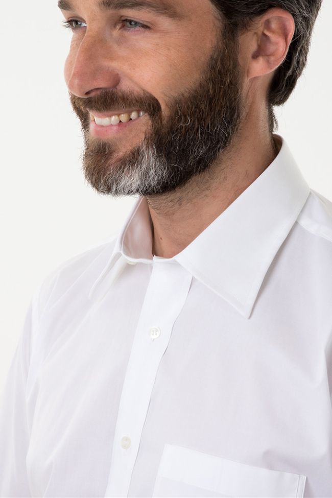 Aplomb Hemd Herren Aplomb Classic Einfarbig 100% Baumwolle Kragen Italienisch Kurze Ärmel
