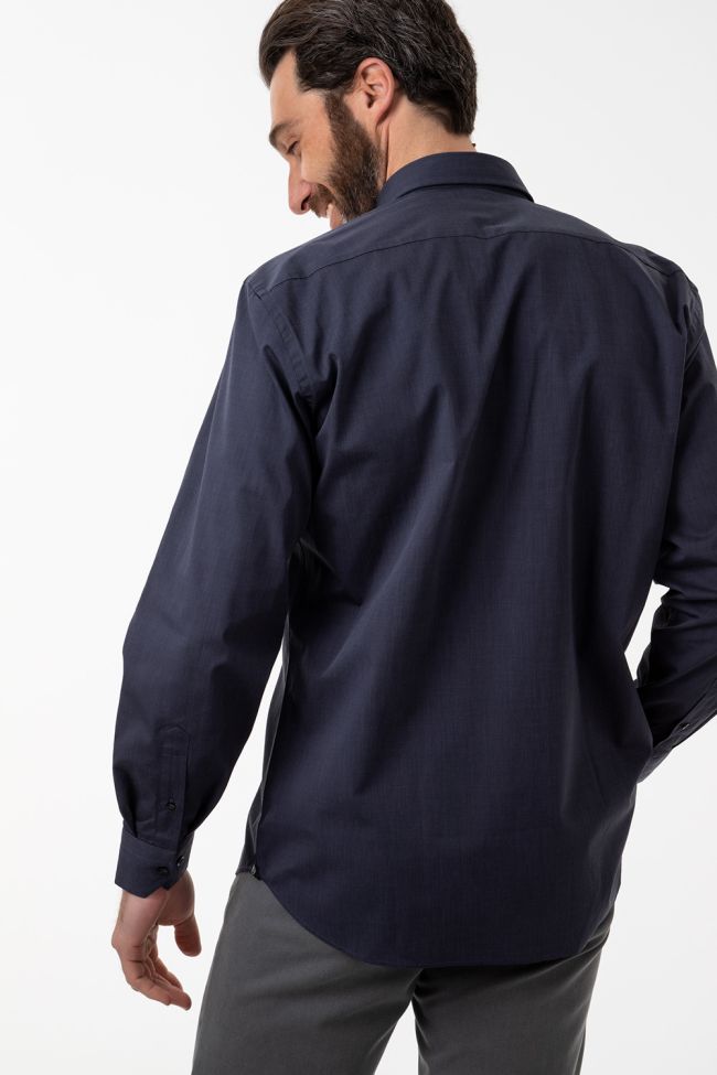 Aplomb Hemd Herren Aplomb Classic Einfarbig 100% Baumwolle Kragen Button-Down Lange Ärmel