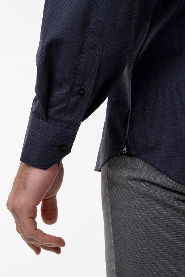 Aplomb Hemd Herren Aplomb Classic Einfarbig 100% Baumwolle Kragen Button-Down Lange Ärmel
