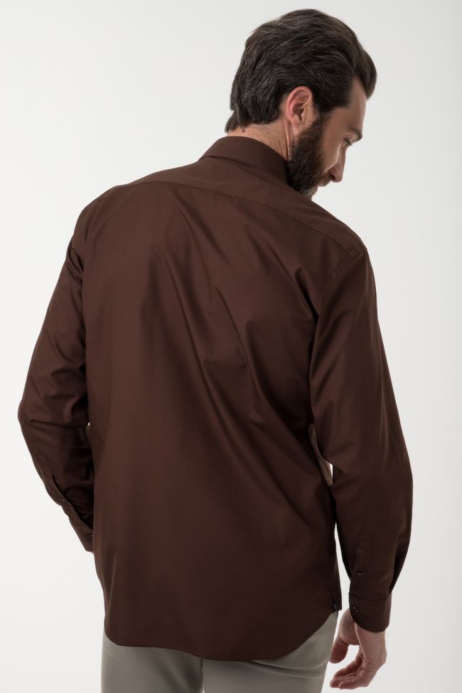 Aplomb Hemd Herren Aplomb Classic Einfarbig 100% Baumwolle Kragen Italienisch Lange Ärmel