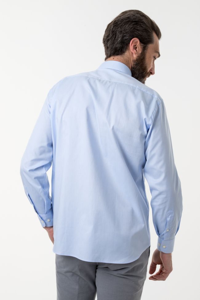 Aplomb Hemd Herren Aplomb Classic Einfarbig 100% Baumwolle Kragen Italienisch Lange Ärmel