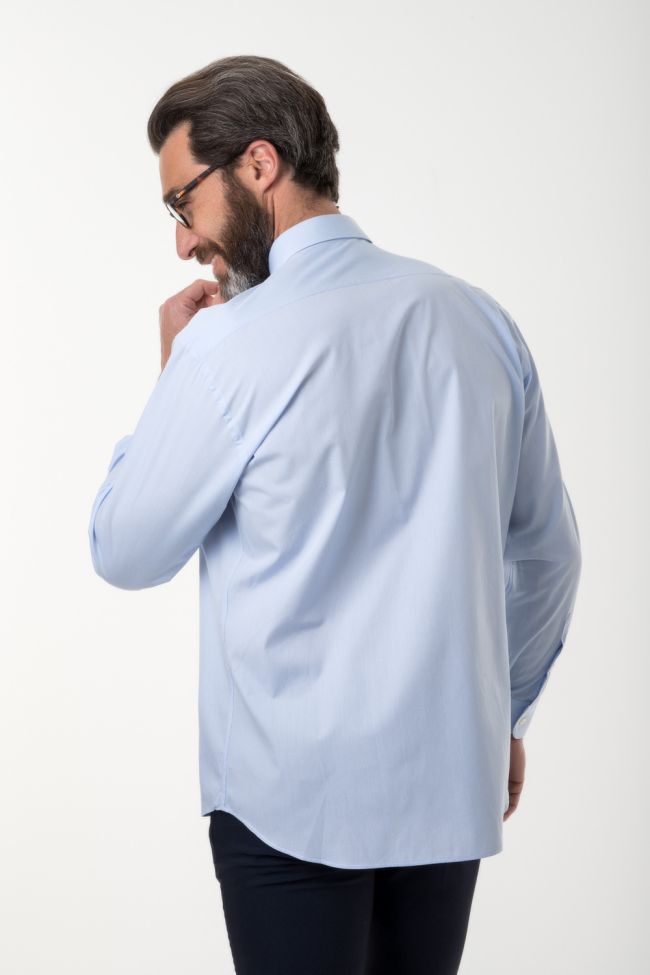 Aplomb Hemd Herren Aplomb Classic Einfarbig 100% Baumwolle Kragen Italienisch Lange Ärmel