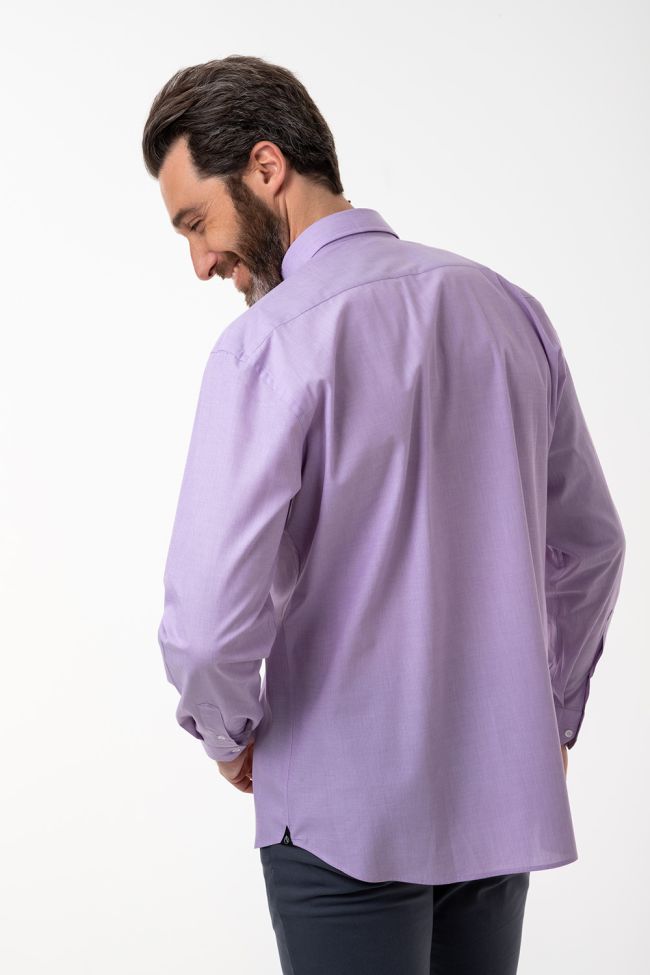 Aplomb Hemd Herren Aplomb Classic Einfarbig 100% Baumwolle Kragen Button-Down Lange Ärmel