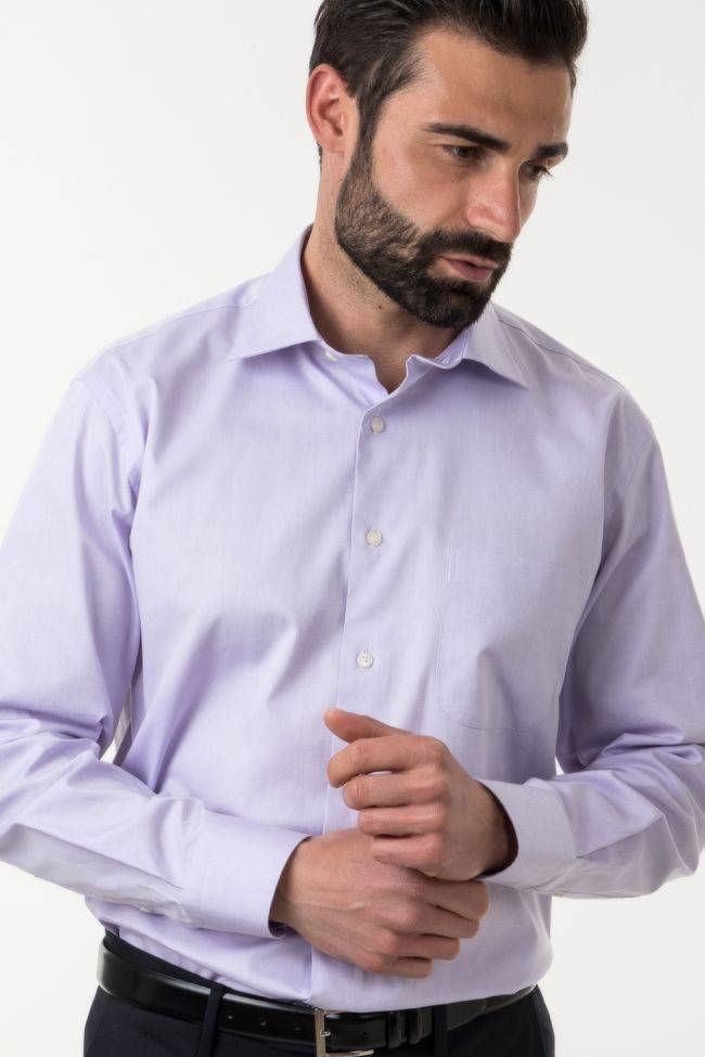 Aplomb Hemd Herren Aplomb Classic Einfarbig 100% Baumwolle Kragen Italienisch Lange Ärmel