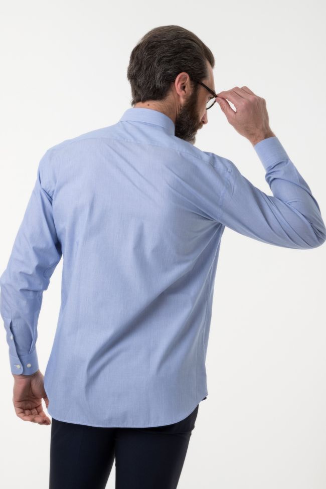 Aplomb Hemd Herren Aplomb Classic Einfarbig 100% Baumwolle Kragen Italienisch Lange Ärmel